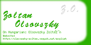 zoltan olsovszky business card